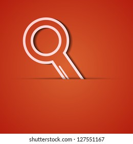Vector background. Orange icon applique. Eps10