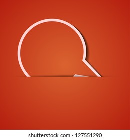 Vector background. Orange icon applique. Eps10