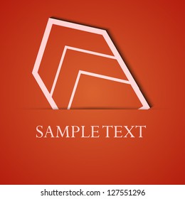 Vector background. Orange icon applique. Eps10