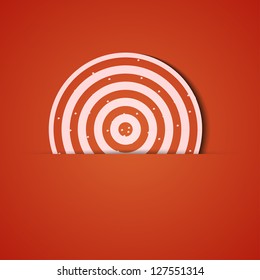 Vector background. Orange icon applique. Eps10