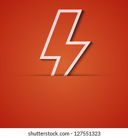 Vector background. Orange icon applique. Eps10