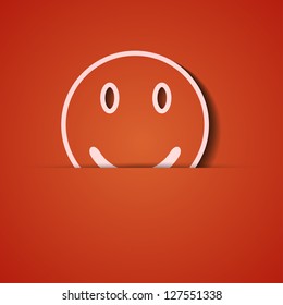 Vector background. Orange icon applique. Eps10
