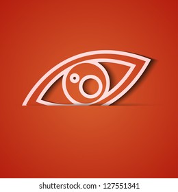 Vector background. Orange icon applique. Eps10
