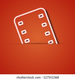 Vector background. Orange icon applique. Eps10