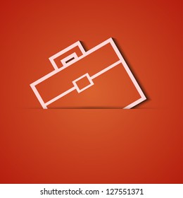 Vector background. Orange icon applique. Eps10