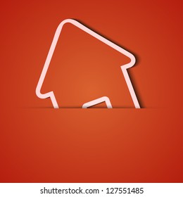 Vector background. Orange icon applique. Eps10