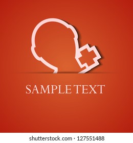 Vector background. Orange icon applique. Eps10
