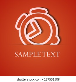 Vector background. Orange icon applique. Eps10