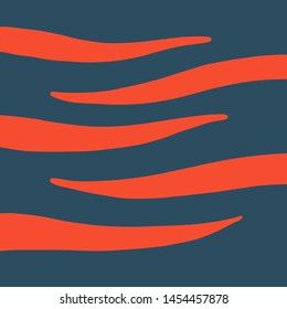 Vector background with orange lines. Print imitating tiger color