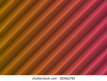 Vector background. Orange and pink folded paper.
