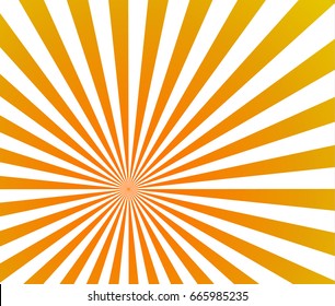Vector  background of Orange rays On a transparent background