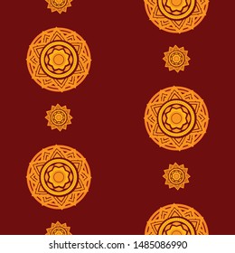 Vector background oriental ornamental Graphic modern Seamless pattern orang shade in red background