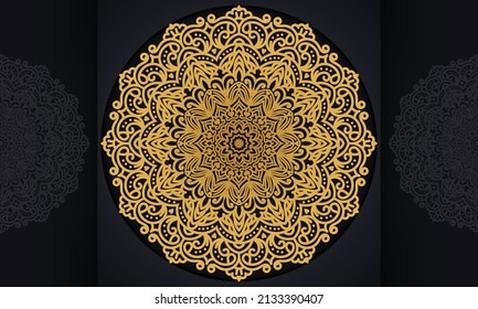 fondo vectorial con un diseño ornamento. diseño de mandala impresa de lujo.