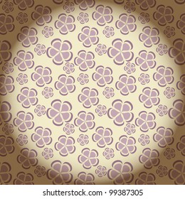  Vector Background with ornament with leafs and flowers. eps 10.