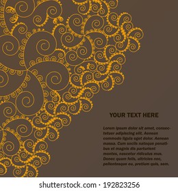 Vector background with ornaments.