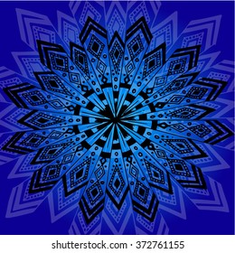 Vector background with ornaments. Hand drawn mandala. 