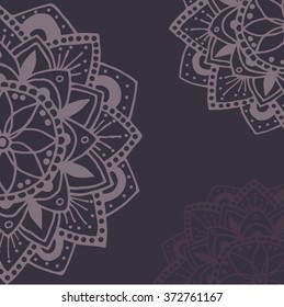 Vector background with ornaments. Hand drawn mandala. 