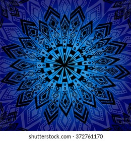 Vector background with ornaments. Hand drawn mandala. 