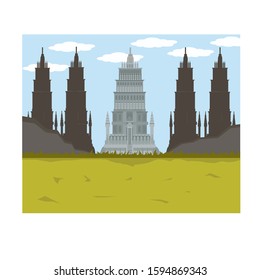 Vector Background Outside Area OF Prambanan