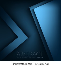 Vector background overlap layer blue geometric triangle with space for design