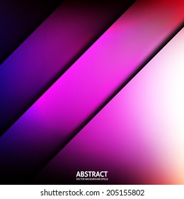 Vector background. Overlapping shapes. Graphic message board for text and message. Striped lines. Purple, black color