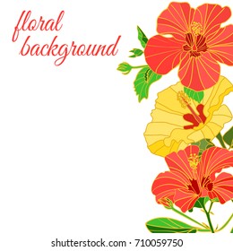 vector background of painted flowers, logo, cover, wedding invitation, greeting card