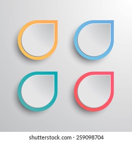 Vector background of paper round notes.
