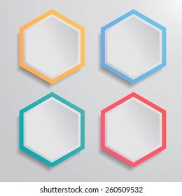 Vector background of paper round notes.