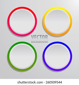 Vector background of paper round notes.