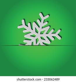 Vector background with paper snowflake