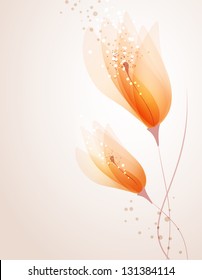 vector background with pastel flower