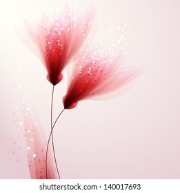Vector background with pastel flower