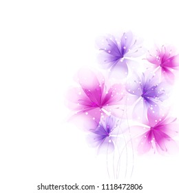 Vector background with pastel flowers