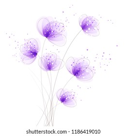 Vector background with pastel flowers