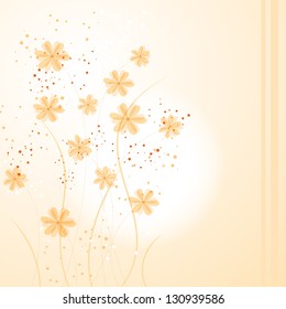 Vector background with pastel flowers