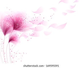 Vector background with pastel flowers