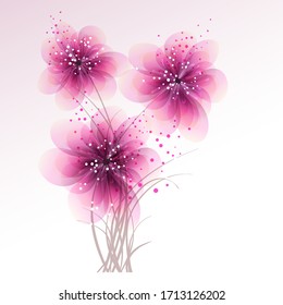 Vector background with pastel flowers