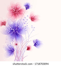 Vector background with pastel flowers