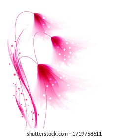 Vector background with pastel flowers.
