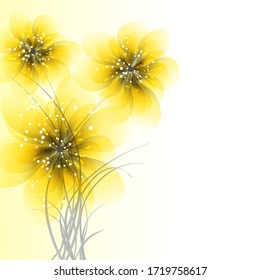 Vector background with pastel flowers