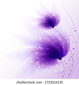 Vector background with pastel flowers.