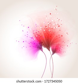 Vector background with pastel flowers