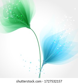 Vector background with pastel flowers