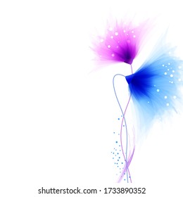 Vector background with pastel flowers.