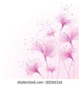 Vector background with pastel flowers