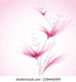 Vector background with pastel flowers