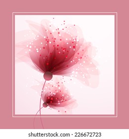Vector background with pastel flowers