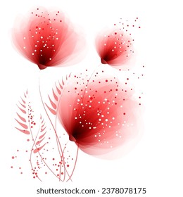 vector background with pastel flowers