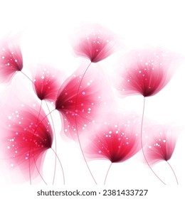 Fondo vectorial con flores pastel