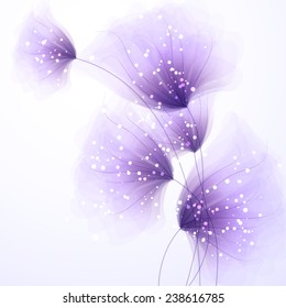 Vector background with pastel flowers